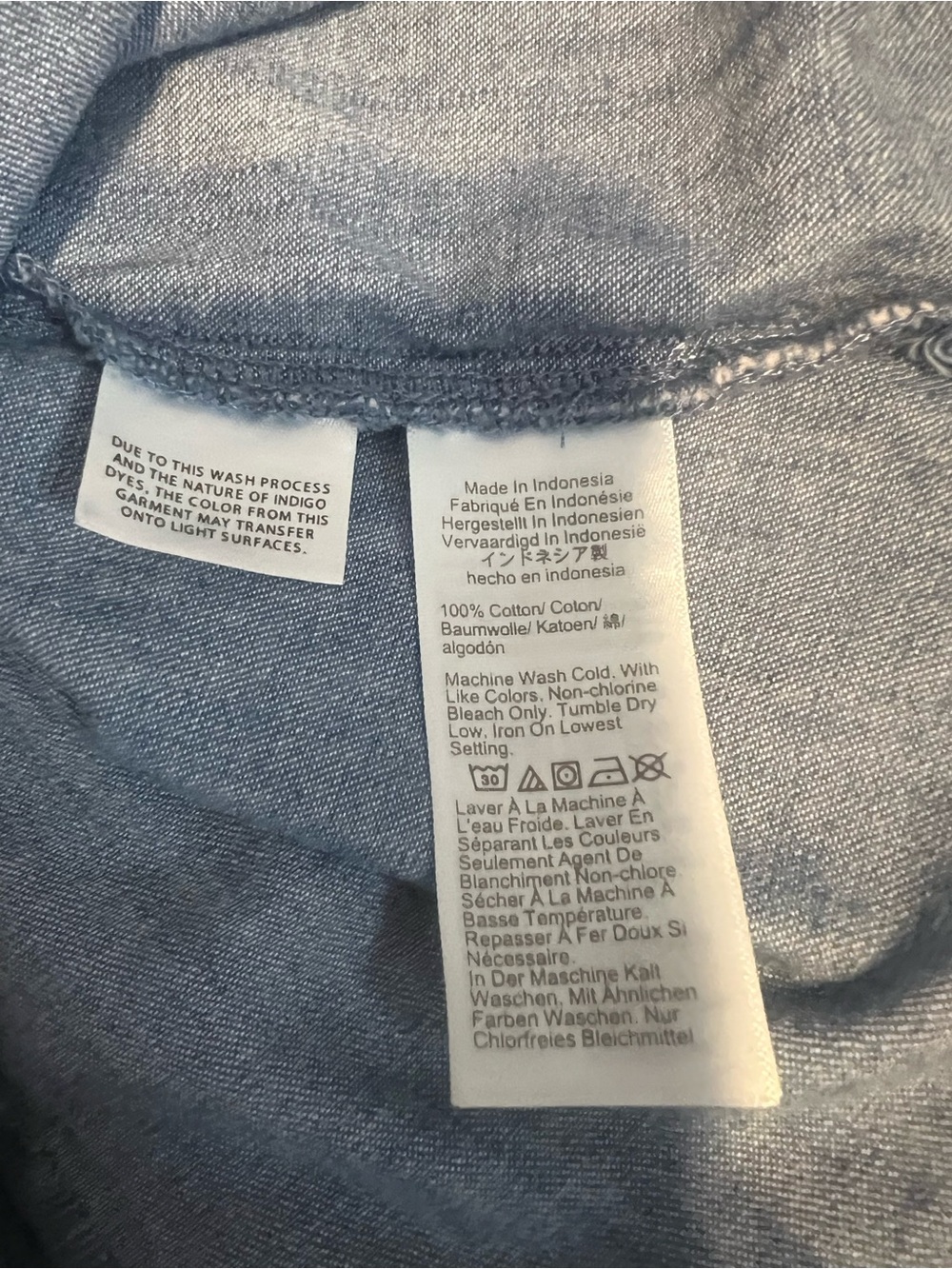 J. Crew Light Blue Denim Button-Front Puff Sleeve Shirt size M - Picture 9 of 9